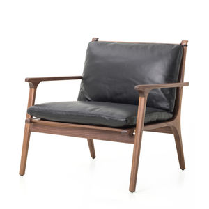 Scandinavian design armchair / solid wood / laminate
