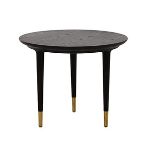 contemporary side table / solid wood / stainless steel / laminate