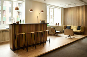 bar stool / industrial style / steel / wooden