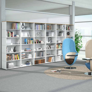 modular bookcase / high / contemporary / for offices