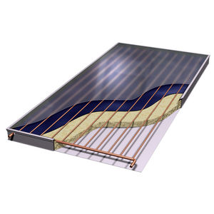 flat thermal panel / for heating / with frame / insulated