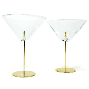 wine glass / bronze / blown glass