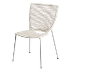 contemporary chair / stackable / steel