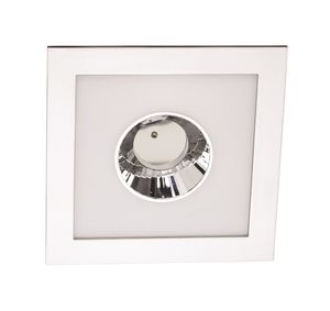 recessed downlight / compact fluorescent / square / aluminum