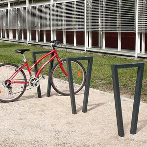 floor-mounted bike stand / steel / for public spaces