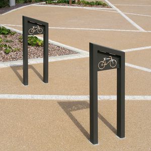 floor-mounted bike stand / steel / for public spaces