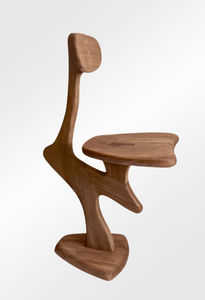 original design chair / central base / wooden
