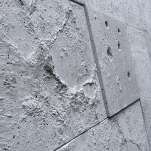 concrete wall cladding panel / indoor / textured / handmade
