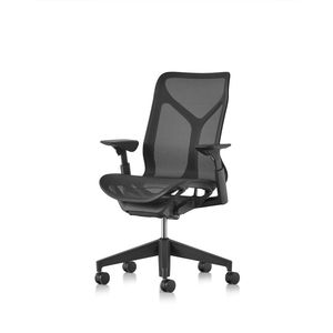 contemporary office armchair / mesh / ergonomic / red