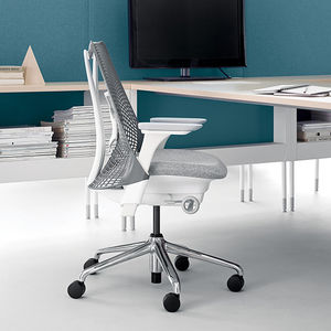 contemporary office armchair / fabric / polypropylene / on casters