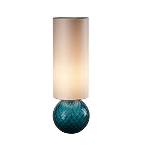 table lamp / contemporary / blown glass / fabric