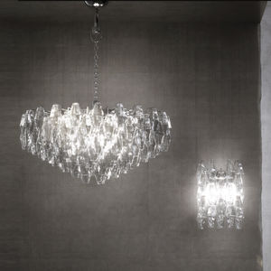 pendant lamp / contemporary / crystal / metal