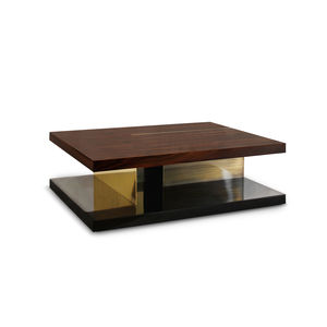 contemporary coffee table / lacquered wood / wood veneer / palisander