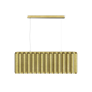 hanging lamp / contemporary / brass / handmade