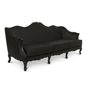 New Baroque design sofa / synthetic leather / 3-seater / custom