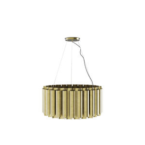 hanging lamp / contemporary / brass / handmade