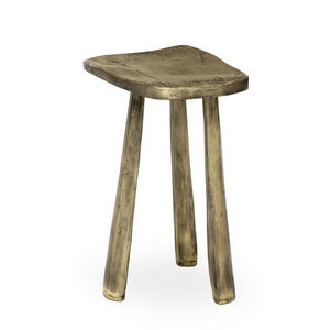 contemporary stool / brass / custom / golden