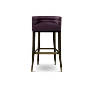 contemporary bar stool / ash / fabric / upholstered