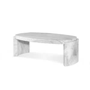 contemporary coffee table / marble