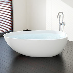 freestanding bathtub / oval / stone resin