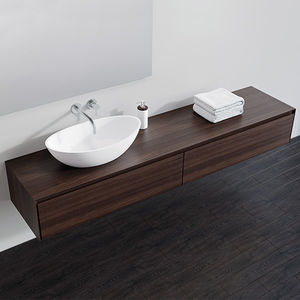 wall-mounted chest of drawers / contemporary / MDF / oak