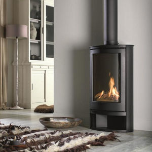 gas heating stove / contemporary / steel