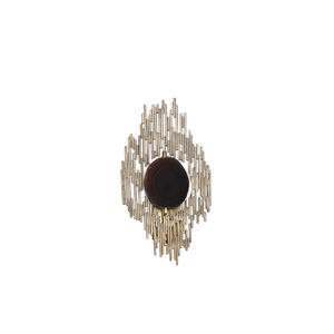 vintage wall light / brass / stone / incandescent