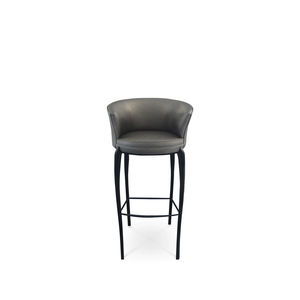 traditional bar chair / with armrests / upholstered / fabric