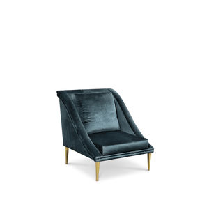 traditional armchair / fabric / black