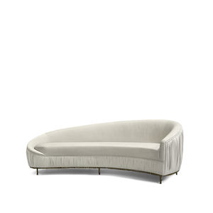 traditional sofa / velvet / 3-seater / red