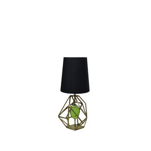 table lamp / contemporary / brass / fabric
