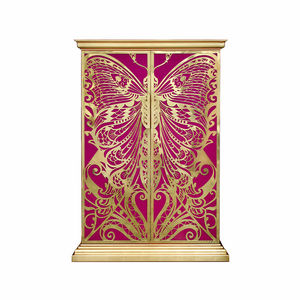 New Baroque design wardrobe / wooden / with swing doors