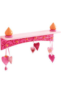 wall-mounted shelf / contemporary / wooden / child's