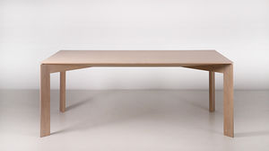 contemporary dining table / oak / rectangular / white