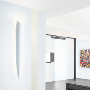 contemporary wall light / polycarbonate / plaster / compact fluorescent