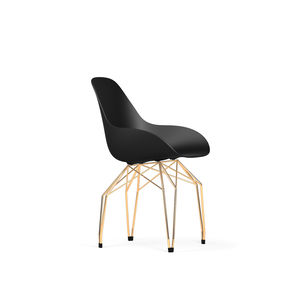 contemporary chair / metal / polypropylene / commercial