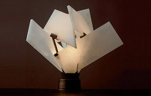 table lamp / Art Deco / metal / sculpture