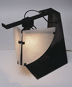 table lamp / Art Deco / metal / by Pierre Chareau