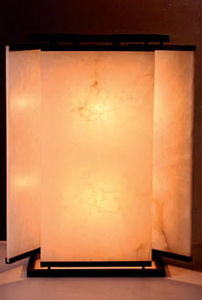 table lamp / Art Deco / metal / by Pierre Chareau