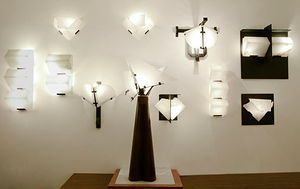 Art Deco wall light / alabaster / by Pierre Chareau