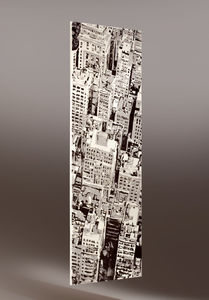 electric radiator / hot water / rectangular / natural stone