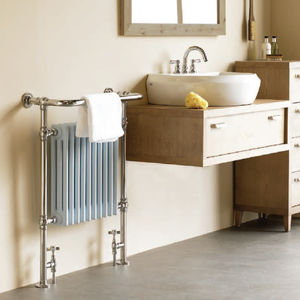 hot water towel radiator / metal / traditional / vertical