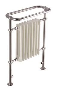 hot water towel radiator / metal / traditional / vertical