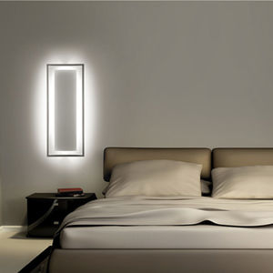 original design wall light / steel / LED / rectangular