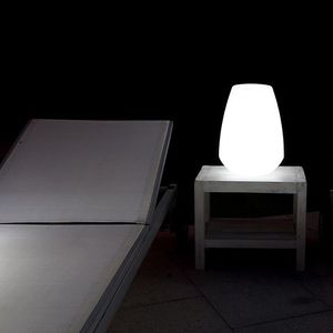 bedside table lamp / contemporary / glass / LED