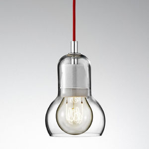 pendant lamp / contemporary / blown glass / porcelain