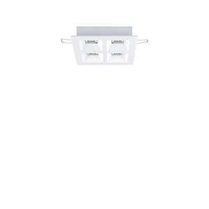 recessed downlight / LED / square / polycarbonate