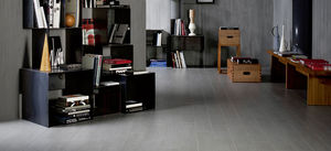 floor tile / porcelain stoneware / polished / wood look