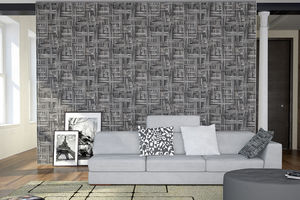 design wallpaper / vintage / patterned / 3D effect