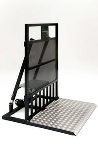 protective barrier / tilting / steel / for public spaces